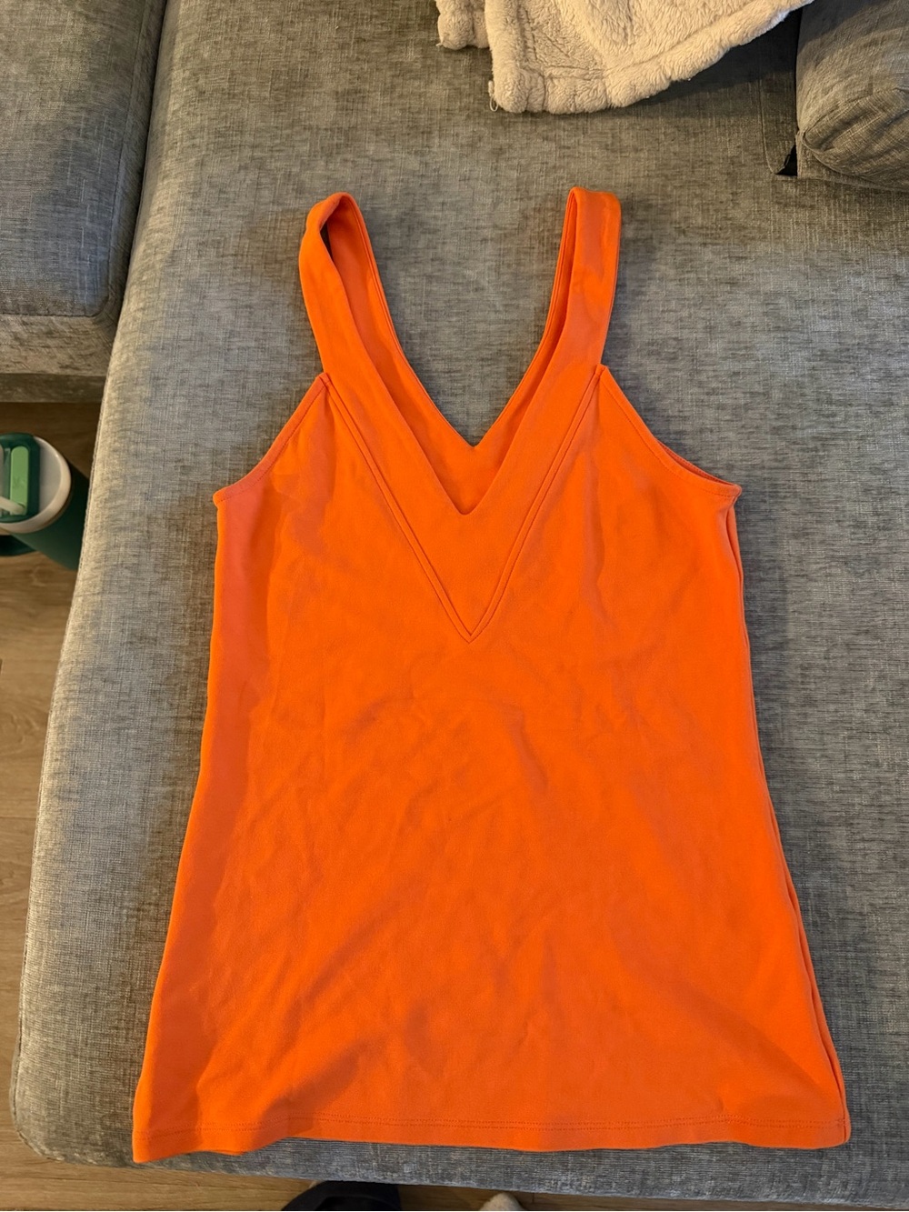 Karen Millen Bright Orange V-Neck Tank